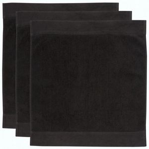 Seahorse Combiset Pure badmat 50 x 60 black (3 stuks)