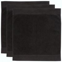 Seahorse Combiset Pure badmat 50 x 60 black (3 stuks) Seahorse Combiset Pure badmat 50 x 60 black (3 stuks)