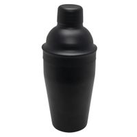 1x Cocktailshakers mat zwart 500ml 22 cm