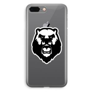 Angry Bear (white): iPhone 8 Plus Transparant Hoesje