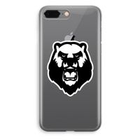 Angry Bear (white): iPhone 8 Plus Transparant Hoesje