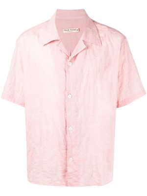 TRUE TRIBE chemise en coton à boutonnière sur le devant - Rose