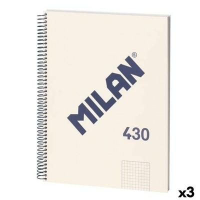 Notitieboekje Milan 430 Beige A4 80 Lakens (3 Stuks)