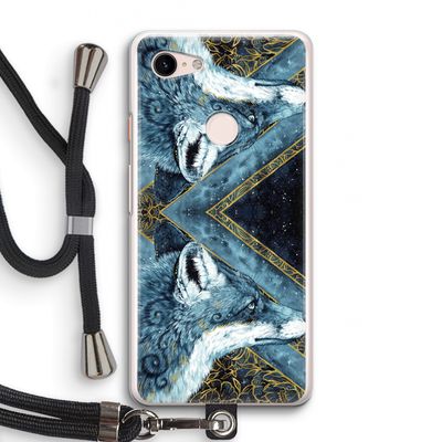Golden Fox: Pixel 3 Transparant Hoesje met koord