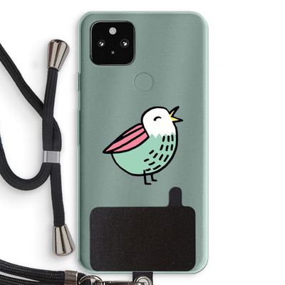 Birdy: Pixel 5a 5G Transparant Hoesje met koord