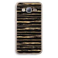 Gouden strepen: Samsung Galaxy J3 (2016) Transparant Hoesje - thumbnail