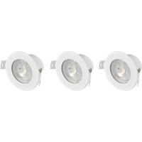 Sygonix SY-6417586 LED-inbouwlamp Set van 3 stuks Warmwit tot neutraalwit LED LED 5.5 W Wit