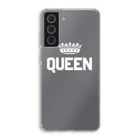 Queen zwart: Samsung Galaxy S21 FE Transparant Hoesje