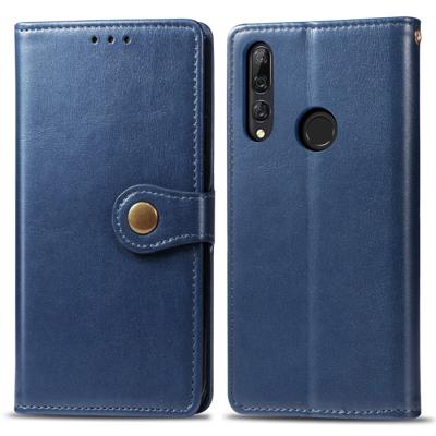 Retro effen kleur lederen gesp mobiele telefoon bescherming lederen draagtas met Lanyard & fotolijstjes & kaartsleuf & portemonnee & beugel functie vo