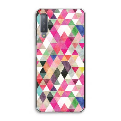 Gekleurde driehoekjes: Samsung Galaxy A7 (2018) Transparant Hoesje