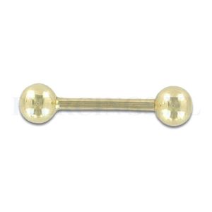 Barbell goud 14 karaat 12 mm