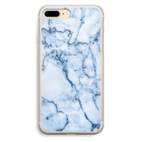 Blauw marmer: iPhone 7 Plus Transparant Hoesje