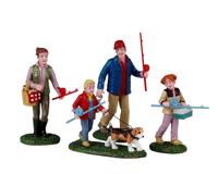 Family Fishing Day 12x4x23 cm 4st Kersthuisje - Lemax