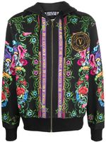 Versace Jeans Couture hoodie en coton à imprimé baroque - Noir - thumbnail