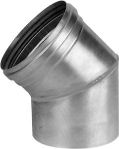 Burgerhout Alu-fix rookgasafvoerbocht Ø130mm 45° Aluminium dikwandig segment gelast