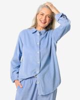 HEMA Damesblouse Lena Corduroy Lichtblauw (lichtblauw)