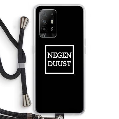 Negenduust black: Oppo A95 5G Transparant Hoesje met koord