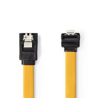 Nedis CCGP73255YE10 SATA-kabel 1 m SATA 7-pin Zwart, Geel - thumbnail