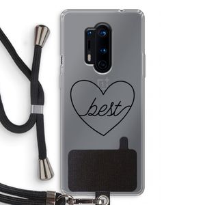 Best heart black: OnePlus 8 Pro Transparant Hoesje met koord
