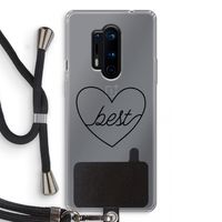 Best heart black: OnePlus 8 Pro Transparant Hoesje met koord