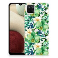 Samsung Galaxy A12 TPU Case Orchidee Groen