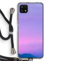 Sunset pastel: Samsung Galaxy A22 5G Transparant Hoesje met koord