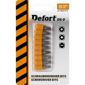 Defort DS-9 schroevendraaierbit 9 stuk(s)