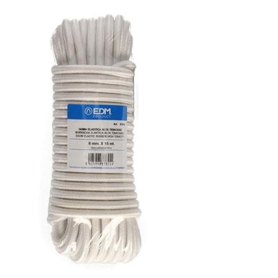 Streng draad EDM 87855 Wit Rubber 15 m