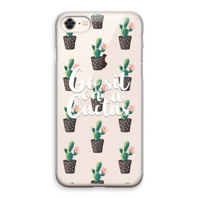 Cactus quote: iPhone 8 Transparant Hoesje