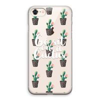 Cactus quote: iPhone 8 Transparant Hoesje