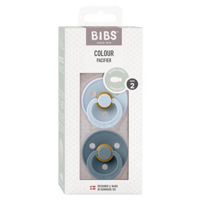 Bibs Fopspeen symmetrisch maat 2 baby blue/petrol