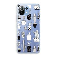 Cactusmotief: Xiaomi Mi 11 Lite Transparant Hoesje