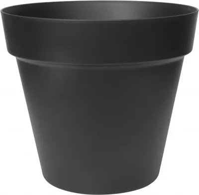Easyday bloempot smile recht 24,5x22 cm zwart