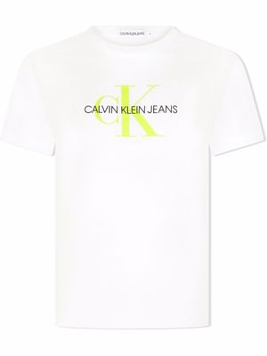 Calvin Klein Kids t-shirt à logo imprimé - Blanc
