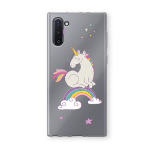 Regenboog eenhoorn: Samsung Galaxy Note 10 Transparant Hoesje