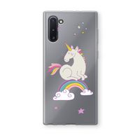 Regenboog eenhoorn: Samsung Galaxy Note 10 Transparant Hoesje