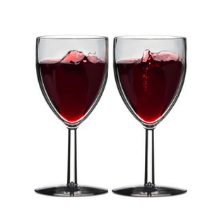 2x Mepal wijn glazen van hard kunststof   -