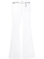 Michael Michael Kors pantalon ceinturée à coupe évasée - Blanc