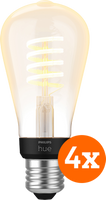 Philips Hue Filamentlamp White Ambiance Edison E27 4-pack