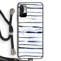 Ink Stripes: Xiaomi Redmi Note 10 5G Transparant Hoesje met koord