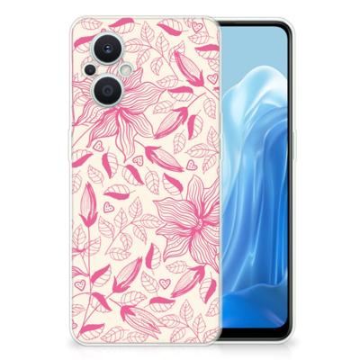 OPPO Reno8 Lite TPU Case Pink Flowers