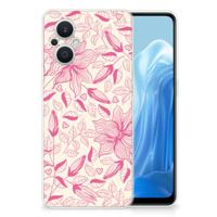 OPPO Reno8 Lite TPU Case Pink Flowers