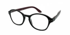 HIP Leesbril zwart/rood +2.5