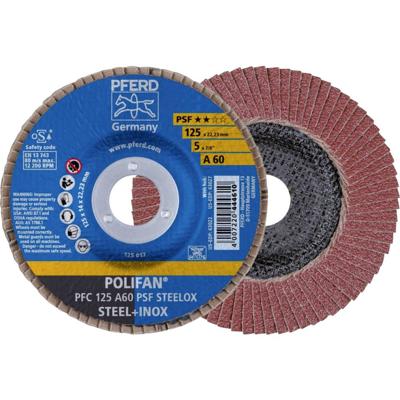 PFERD TOOLS 67746125 PFC 125 A 60 PSF STEELOX Lamellenschijf Diameter 125 mm Boordiameter 22.23 mm RVS, Staal 10 stuk(s)