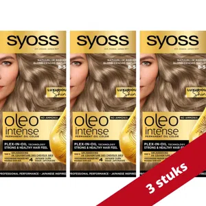 Syoss Color Oleo Intense 8-50 Natuurlijk Asblond - Voordeelverpakking - 3 stuks