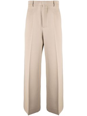 AMI Paris pantalon palazzo à taille haute - Tons neutres