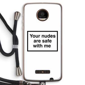 Safe with me: Motorola Moto Z Force Transparant Hoesje met koord