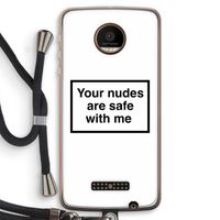Safe with me: Motorola Moto Z Force Transparant Hoesje met koord