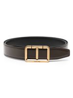 TOM FORD T-buckle leather belt - Marron