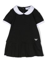 Emporio Armani Kids robe stretch à jupe plissée - Noir - thumbnail